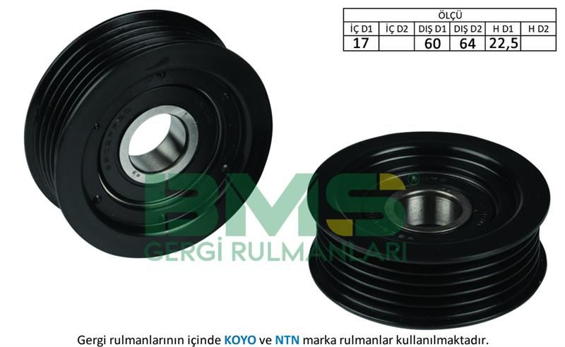 ALTERNATÖR GERGİ RULMANI ACCENT ERA 1.5 CRDI 06-BMS 059-252872A000
