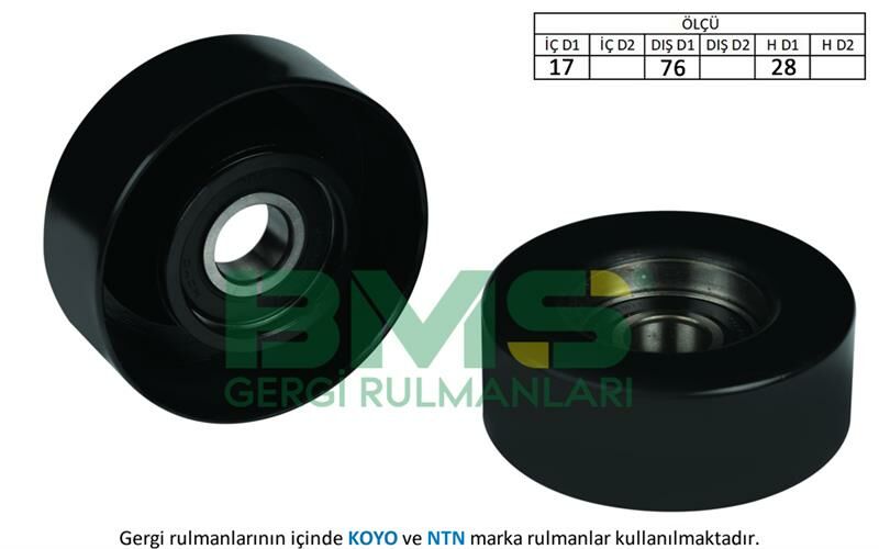 ALTERNATÖR GERGİ RULMANI AUDI A4-A6 1.6-2.0 BENZİNLİ 2001 BFB-ALZ-ALT-BMS 091-06B903133-06B903133A-06B903133E