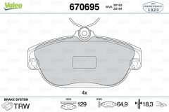 ÖN BALATA VOLVO S90 2.9 V90 2.9 740 2.0 2.3 2.4 940 2.0 2.3 960 2.0 2.9-VALEO-271979-271737-31261183