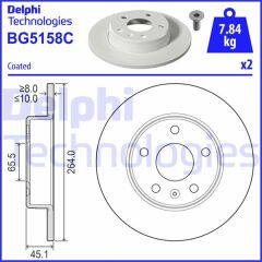 ARKA FREN AYNASI ZAFIRA B 05 15 264x10x5DL DOLU-DELPHI BG5158C-569125-93188707-13235542