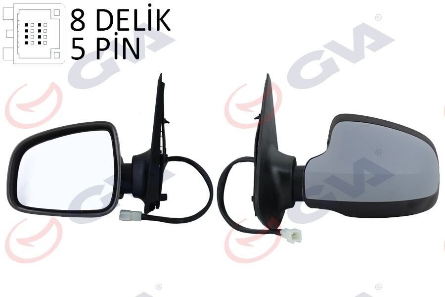 DIŞ DİKİZ AYNASI SOL SANDERO STEPWAY 12 ELEKTRİKLİ ISITMALI ASTARLI KONVEKS SENSÖRSÜZ VM-6804EHPL-GVA 1019167-963023731R