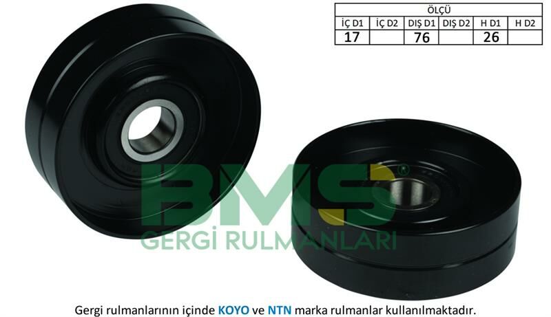 ALTERNATÖR GERGİ RULMANI LGN 2.0 16V 95-01 SAFRANE II 2.0 16V 96-00 VOLVO C70 2.0-2.0T 98-02-BMS 102-7431275380-6789631