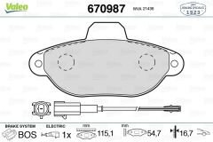 ÖN BALATA FİŞLİ FIAT PANDA 1.2 09 PANDA 1.4 10 500 1.2 11/08 FORD KA 1.2 2.09-VALEO-77365337-77365816-1559698