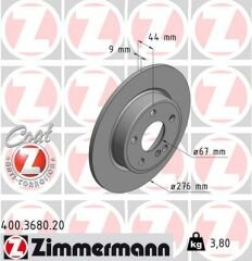 FREN DISKI ARKA MERCEDES W176 W246 C117-ZIMMERMANN 400.3680.20-A2464230012