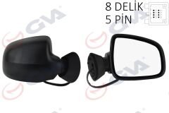 DIŞ DİKİZ AYNASI SAĞ LOGAN SW-MCV 08 ELEKTRİKLİ ISITMALI KONVEKS 5 FİŞ VM-6801EHR-GVA 1019150-6001549679-963019589R