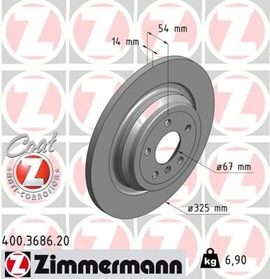 FREN DISKI ARKA MERCEDES W166 C292-ZIMMERMANN 400.3686.20-A1664230012