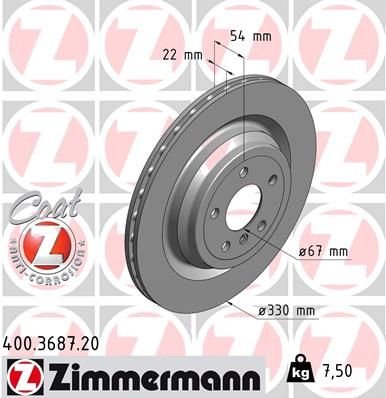 FREN DISKI ARKA MERCEDES W166 C292-ZIMMERMANN 400.3687.20-A1664230600