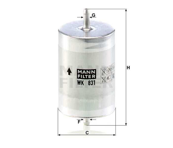 YAKIT FILTRESI MERCEDES M104 M111 M119 W124 W202 C208 A208 W210 S210 W140 R129-MANN WK831-A0024772601