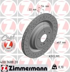 FREN DISKI ARKA 4-matic MERCEDES W166 X166-ZIMMERMANN 400.3688.20-A1664230312