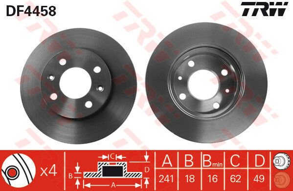 ÖN FREN AYNASI HAVALI PICANTO 1.0/1.1 04/04 İ10-İ20 08-TRW DF4458-5171207500