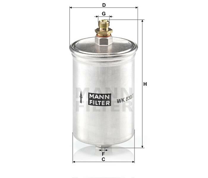 YAKIT FILTRESI MERCEDES M102 M103 M104 W201 W124 W140 C140 R129-MANN WK830.3-A0024770601