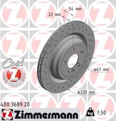 FREN DISKI ARKA MERCEDES X166 W166-ZIMMERMANN 400.3689.20-A1664230412