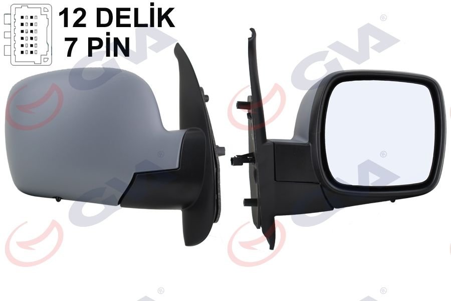 DIŞ DİKİZ AYNASI SAĞ KANGOO 08 ELEKTRİKLİ ISITMALI ASTARLI SENSÖRLÜ KONVEKS VM-6131EHPSR-GVA 1016152-7701068836-8200495735