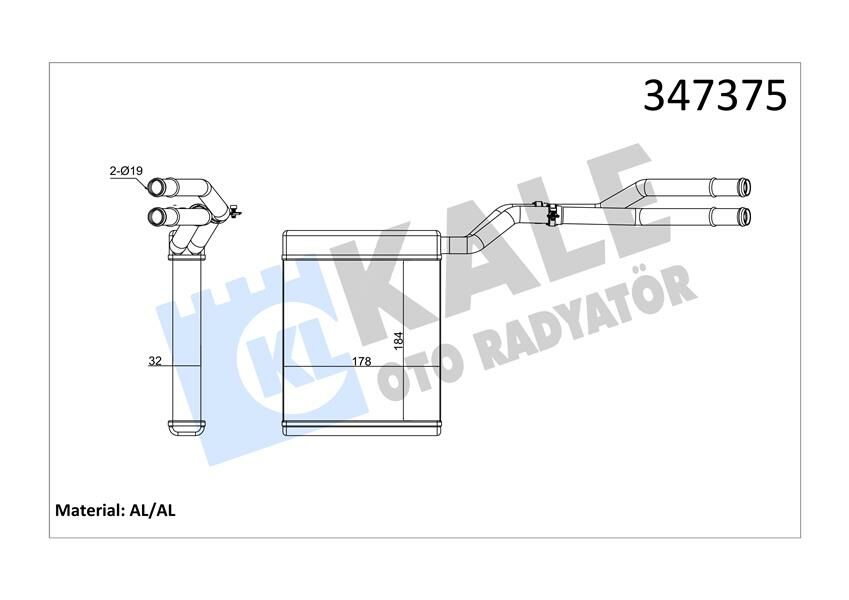 KALORIFER RADYATORU MONDEO IV 07 14 S MAX GALAXY 06 15-KALE 347375-6G9118B539CC-1376873-1453312