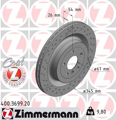 FREN DISKI ARKA MERCEDES X166 W166 C292-ZIMMERMANN 400.3699.20-A1664230512