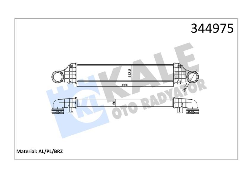 TURBOSARJ RADYATORU MERCEDES E-CLASS W211 S211-KALE 344975-A2115001002