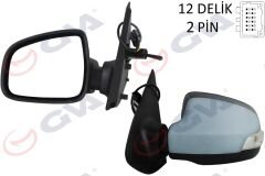 DIŞ DİKİZ AYNASI SOL SYMBOL-SANDERO 13 1 MEKANİK SİNYALLİ ASTARLI KONVEKS 2 FİŞ VM-6129PL-GVA 1014251-963028691R