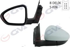 DIŞ DİKİZ AYNASI SOL EGEA 15 ELEKTRİKLİ ISITMALI ASTARLI KONVEKS 5 FİŞ VM-6157EHPL-GVA 1029211-735646195-735656599