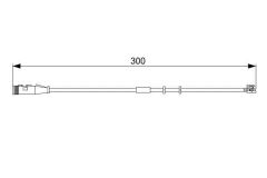 ÖN FREN BALATA FİŞİ İKAZ KABLOSU ASTRA H-ZAFIRA B 04 VECTRA C 1.9-2.0-2.2 GTS 04 300mm-BOSCH 1987473033-13116560-6235647