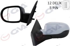 DIŞ DİKİZ AYNASI SOL CLIO 09 ELEKTRİKLİ ISITMALI ASTARLI ASFERİK 5 FİŞ VM-6135EHPAL-GVA 1014191-7701071871