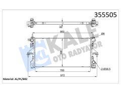 RADYATÖR BRAZING CITROEN JUMPER-PEUGEOT BOXER RADYATÖR-KALE 355505-1613996580-1629086780