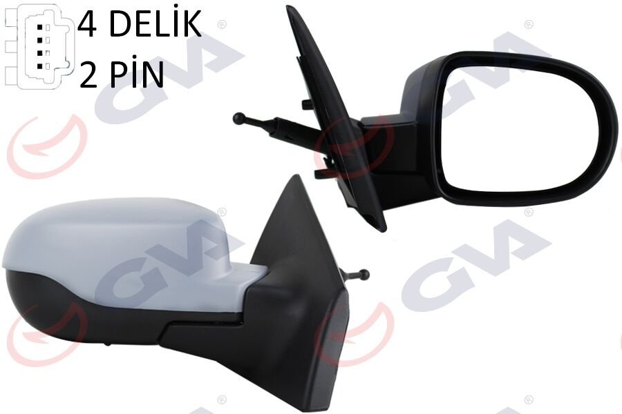 DIŞ DİKİZ AYNASI SAĞ CLIO 09 MEKANİK SENSÖRLÜ ASTARLI KONVEKS 2 FİŞ VM-6135PSR-GVA 1014180-7701071864