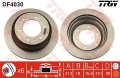 ARKA FREN AYNASI FRONTERA A 2.2 i-2.4 i-2.3 TD-2.5 TDS-2.8TD HAVALI-TRW DF4030-569106