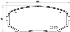 DİSK FREN BALATASI ÖN MITSUBISHI ECLİPSE CROSS 1.5 10/17 MITSUBISHI OUTLANDER 1.5 09/18-VALEO-4605B475