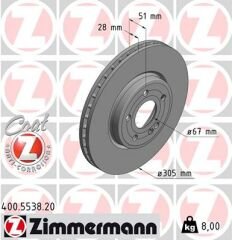 FREN DISKI ON MERCEDES W177 W247 C118-ZIMMERMANN 400.5538.20-A2474210412