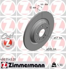 FREN DISKI ARKA MERCEDES W177 W247 C118 SPOR TIP-ZIMMERMANN 400.5545.20-A2474230312
