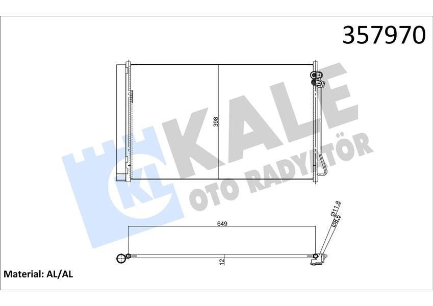 KLIMA RADYATORU MERCEDES W447 B907 B910-KALE 357970-A4478350070
