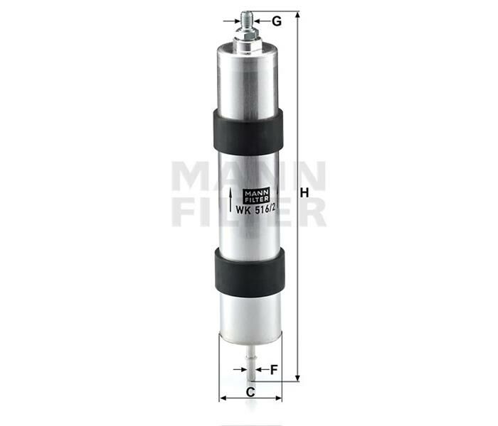 BENZIN FILTRESI BMW S62 B50 M5 E39 98 03-MANN WK516.2-13321407299