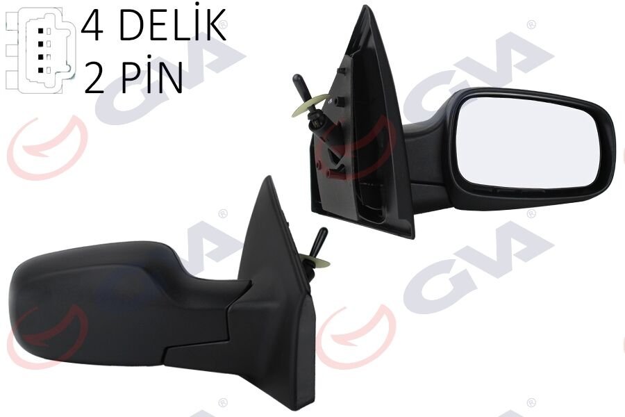DIŞ DİKİZ AYNASI SAĞ CLIO 06 MEKANİK ISITMALI SENSÖRLÜ KONVEKS 2 FİŞ VM-6136SR-GVA 1014142-7701061191