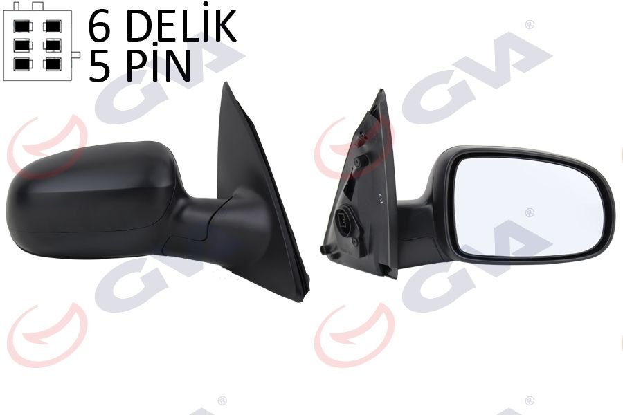 DIŞ DİKİZ AYNASI SAĞ CORSA C 01 ELEKTRİKLİ ISITMALI KONVEKS 5 FİŞ VM-200EHR-GVA 1090217-1428308