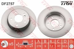FREN DISKI ARKA MERCEDES W202 W203 CL203 W210 C208 W124-TRW DF2757-A2034230112