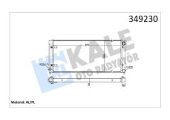 RADYATÖR AL/MKNK GOLF II-JETTA II-SCIROCCO MT-KALE 349230-191121251C-191121251F-191121253