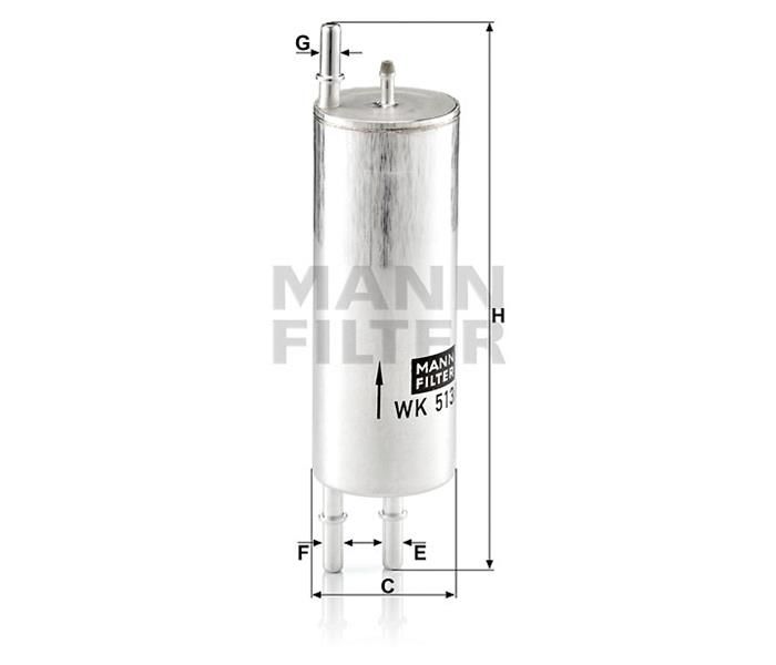 YAKIT FILTRESI BMW N62 M54 M62 E38 E39 E53 M62 B44 LAND ROVER VOGUE L322 02 05-MANN WK513.3-WFL000021-16126754016