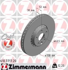 ÖN FREN AYNASI ADET VOLVO XC60 D3 D4 D5 2.4D 2.0T 3.2 T5 T6 2008 2017 CAP328X5 BJN-ZIMMERMANN 610.3717.20-31277342-31410568-31471034