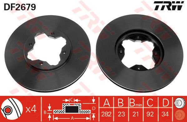 ÖN FREN AYNASI ROVER 600 618 96-99 620İ Sİ Tİ 93-99 623Sİ 93-99 HONDA ACCORD 90-98 15 JANT-TRW DF2679-45251SM4G01-45251SN7E50-GBD90837