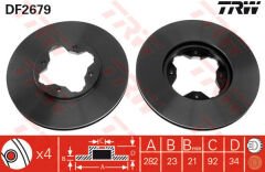 ÖN FREN AYNASI ROVER 600 618 96-99 620İ Sİ Tİ 93-99 623Sİ 93-99 HONDA ACCORD 90-98 15 JANT-TRW DF2679-45251SM4G01-45251SN7E50-GBD90837