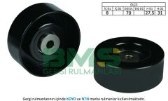 ALTERNATÖR GERGİ RULMANI CADDY 1.9D 96-00 - POLO 1.7 SDI-1.9D-1.9 SDI 94-01-BMS 218-028145278M