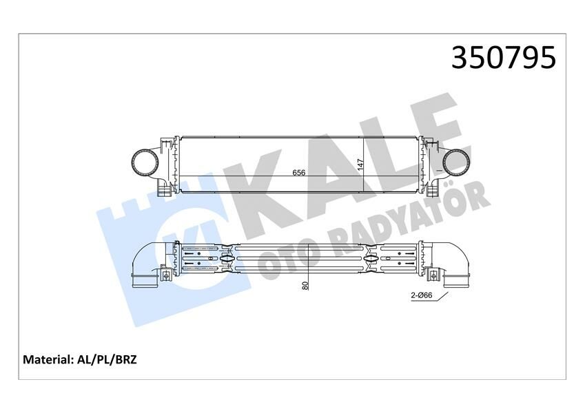 TURBO RADYATÖRÜ INTERCOOLER AL/PL/BRZ S60 II-S80 II-V60-V70 III-XC60-XC60 II-XC70 II-KALE 350795-31338236-31474506