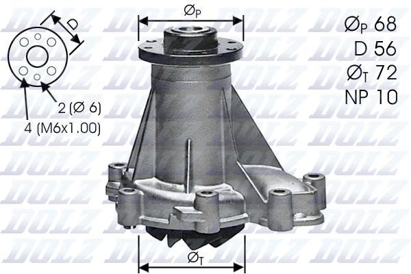 DEVIRDAIM POMPASI MERCEDES OM601 OM606 W124 S124 W202 S202 W210 S210 W140 W463-DOLZ M276-A6052000820