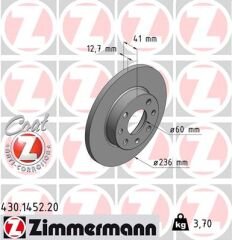 ÖN FREN AYNASI CORSA B-ASTRA F-VECTRA A-ASCONA C-COMBO B 94-01 236x13x4DL DOLU-ZIMMERMANN 430.1452.20-93182290-569013-90008005-569030