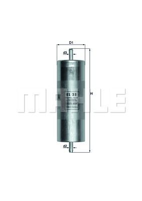 YAKIT FILTRESI BMW M20 M40 M42 M43 M70 E30 E32 E34 E36-MAHLE KL35-13321720101