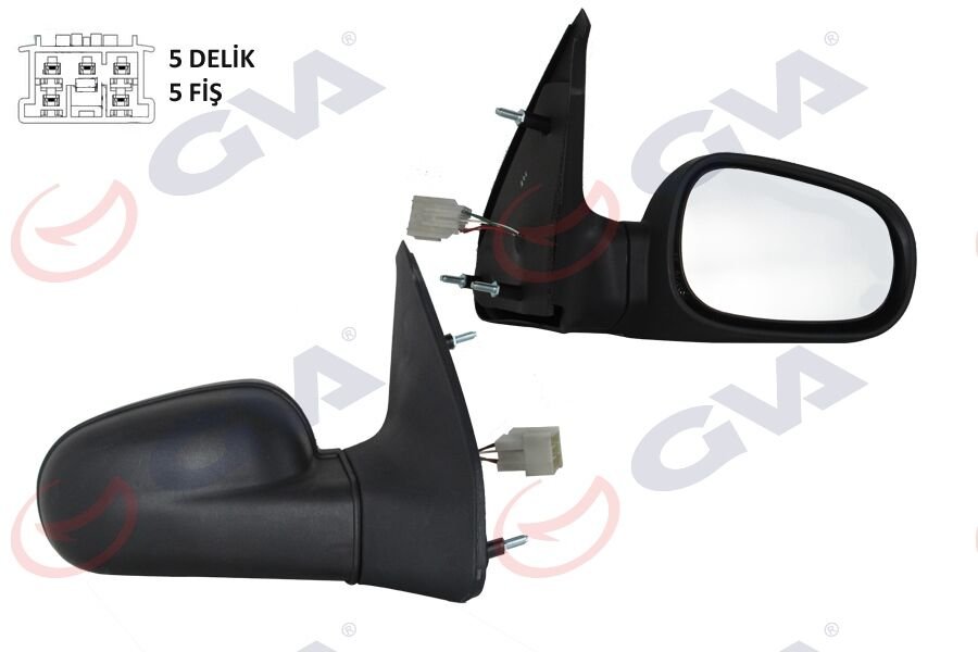 DIŞ DİKİZ AYNASI SAĞ CLIO 94-98 ELEKTRİKLİ ISITMALI BOMBELİ CAM 5 FİŞ VM-126EHR-GVA 1014105-7700826675