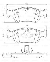 ÖN BALATA BMW 3 SERİ E36-E46 316İ-318İ-320İ-323İ-325İ-BMW Z3 SERİSİ E36 0986TB2208-BOSCH 0986494015-34111160532-34111161446-WVA21643