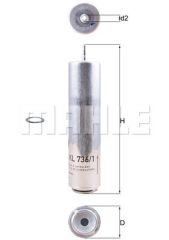 YAKIT FILTRESI BMW N47 F20 F30 F22 F32 F34 F36 MINI R55 R56 R57 R59 R60 R61-MAHLE KL736.1D-13328572518 13328572522