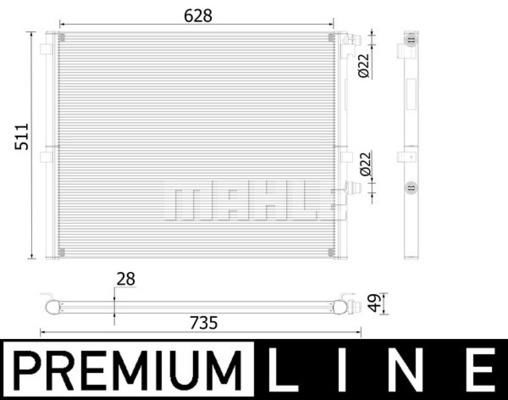 ILAVE SU RADYATORU BMW B48 B58 G30 F90 G31 G32 G11 G12 G15 F92 G16 F93 G14 F91 PREMIUM LINE-MAHLE-17118664919