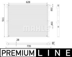 ILAVE SU RADYATORU BMW B48 B58 G30 F90 G31 G32 G11 G12 G15 F92 G16 F93 G14 F91 PREMIUM LINE-MAHLE-17118664919